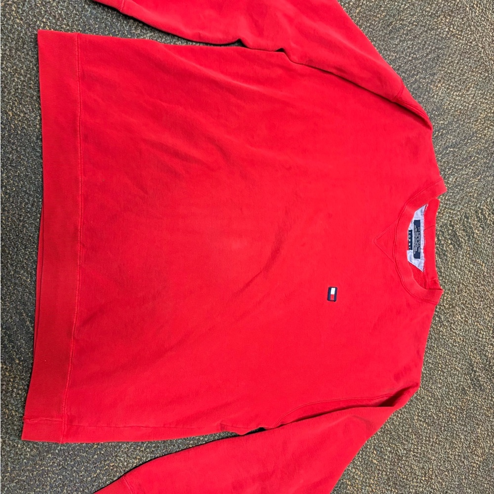 Tommy Hilfiger Men's Vibrant Red Crewneck Sweater